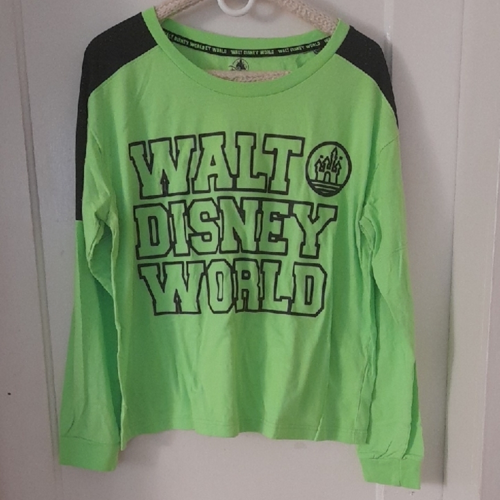 Official Walt Disney World Long Sleeve T-shirt In Lime Green Women's XXL
